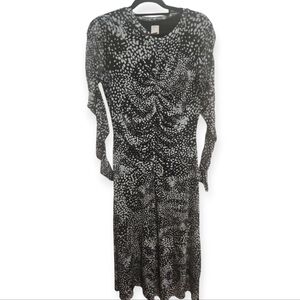 H&M Black and White Long Sleeve Dress